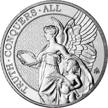 1 oz Saint Helena The Queen's Virtues: Truth Platynowa Moneta | 2022