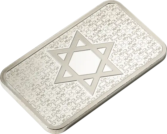 1 oz Silberbarren | PAMP | Star of David