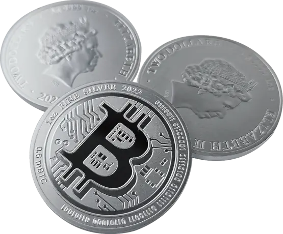 1 унция Bitcoin Серебряный монета