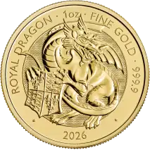 1 oz Tudor Beasts Royal Dragon Goldm&uuml;nze | 2026