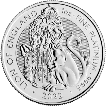 1 oz Tudor Beasts The Lion of England Platinm&uuml;nze | 2022