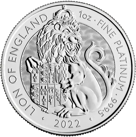 1 oz Tudor Beasts The Lion of England Platinm&uuml;nze | 2022