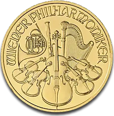 1 oz Vienna Philharmonic Gold Coin | 2nd Choice | Backdated