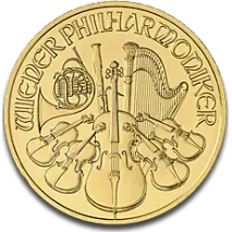 1 oz Vienna Philharmonic Gold Coin | 2nd Choice | Backdated