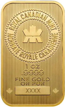 1 oz Wafer Gold Bar | Royal Canadian Mint