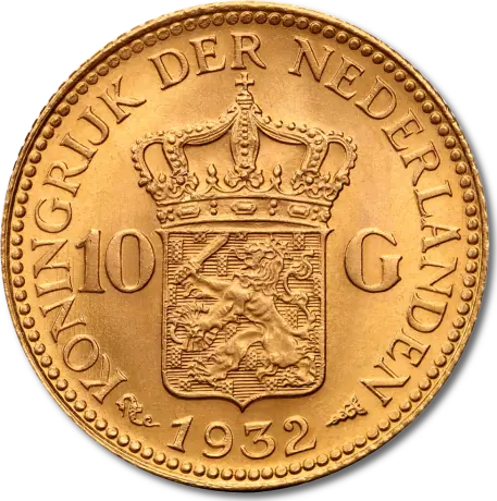 10 Dutch Guilders Wilhelmina | Gold | 1892-1933