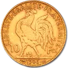 10 French Francs Marianne Rooster Gold Coin | 1899-1914