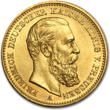 10 Mark Emperor Friedrich III Prussia Gold Coin (1888)