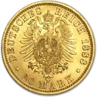 10 Mark Emperor Friedrich III Prussia Gold Coin (1888)