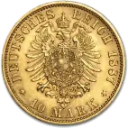 10 Mark Emperor Wilhelm I Prussia Gold Coin (1873-1888)