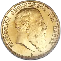 10 Mark Gro&szlig;herzog Friedrich I. Baden | Gold | 1902-1907
