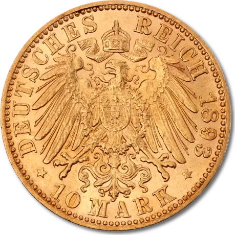 10 Mark King Albert I Saxony | Gold | 1874-1888 and 1891-1902
