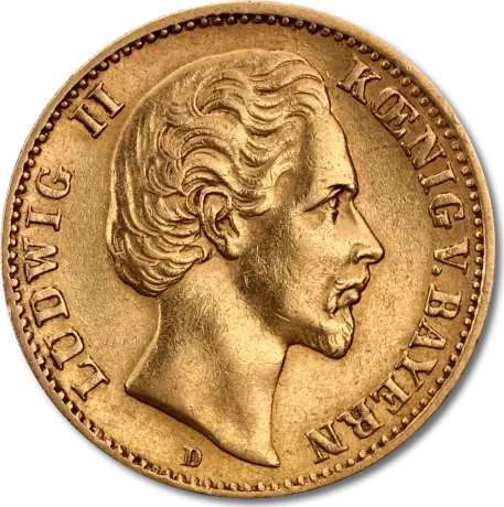10 Mark King Ludwig II Bavaria | Gold | 1874-1886