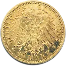 10 Mark K&ouml;nig Wilhelm II. W&uuml;rttemberg | Gold | 1890-1915