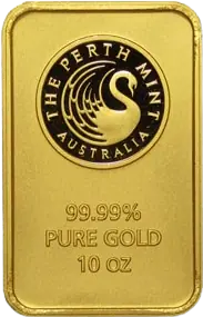 10 oz Gold Bar | Perth Mint Gold Bar | Circulated