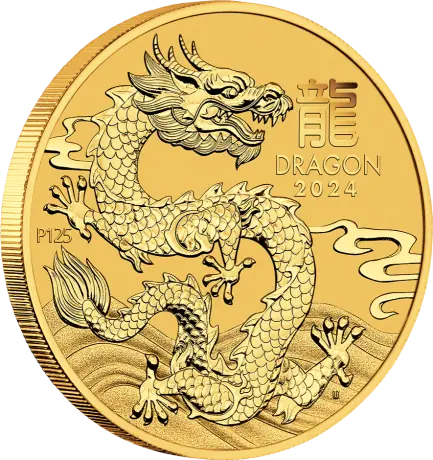 10 oz Lunar III Dragon | Gold | 2024