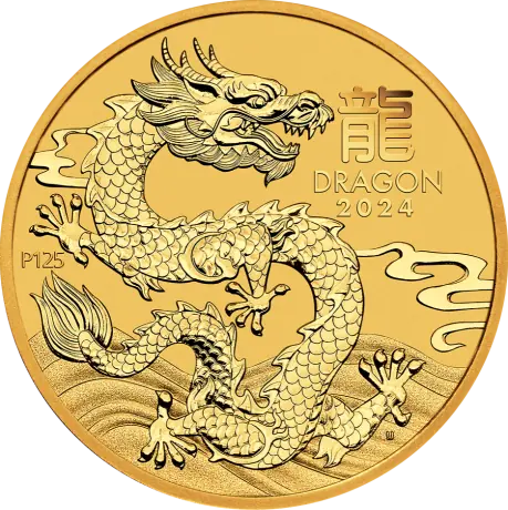 10 oz Lunar III Dragon | Gold | 2024