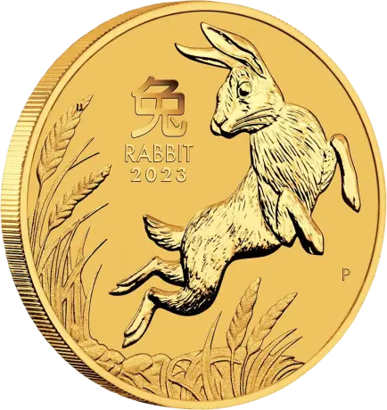 10 oz Lunar III Rabbit | Gold | 2023