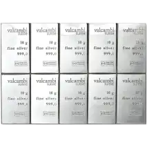 10 x 10g CombiBar&reg; | Silver | Valcambi | Damaged Packaging