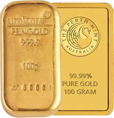 100g Gold Bar | different manufacturers