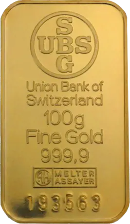 100g Gold Bar | UBS