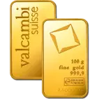 100g Gold Bar | Valcambi | Minted