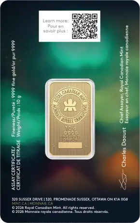 10g Diwali Lingote de Oro | Royal Canadian Mint