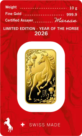 10g Lingote de Oro | Argor-Heraeus | Año del Caballo | 2026