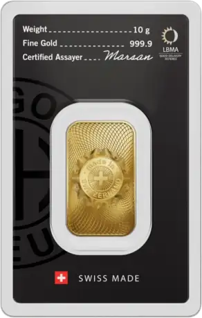 10g Lingote de Oro | Argor-Heraeus