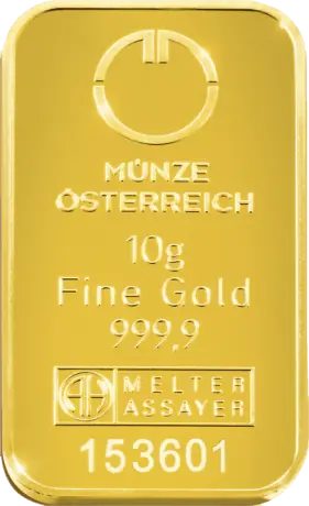 10g Gold Bar | Austrian Mint | Kinebar