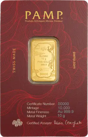 10 gr Lingotto d'oro | PAMP | Phoenix