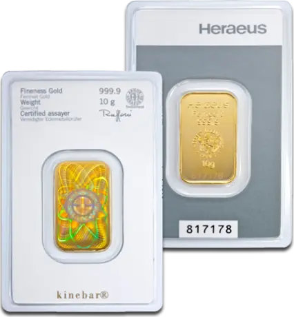 10g Gold Bar | Kinebar® | Heraeus