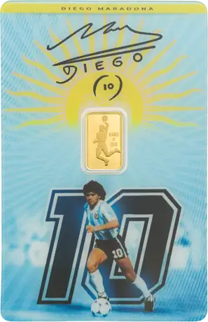 1g Diego Maradona Goldbarren | PAMP