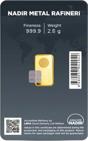 2.5g Barra de Oro | Nadir | LBMA