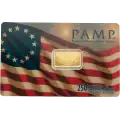 2.5g Goldbarren | PAMP | 250th Anniversary of the United States Vintage | Heraldic Bald Eagle