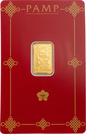 2.5g Lingot d'or | PAMP | Lucky Cat