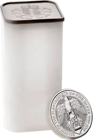 Серебряная монета Сокол серии Звери Королевы 2 унции 2019 (Queen's Beasts)