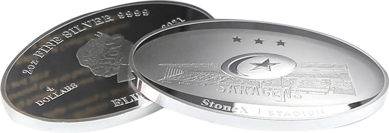 2 oz Saracens Silver Coin | StoneX Stadium | 2021