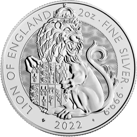 2 oz Tudor Beasts The Lion of England Silver Coin | 2022
