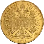 20 Corona Franz-Joseph I Austria New Edition Gold Coin | 1915