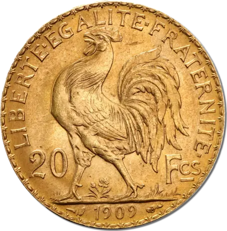 20 Franchi Francesi Galletto e Marianna Marengo d'oro | 1899-1914