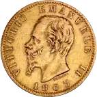 20 Lire Italiane d'Oro Vittorio Emanuele II | 1861-1878