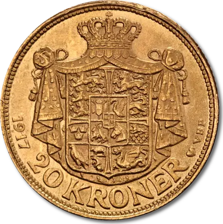 20 Kroner Christian X Denmark Gold Coin | 1913-1917