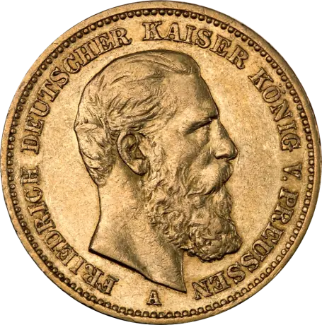 20 Mark Emperor Friedrich III Prussia Gold Coin (1888)