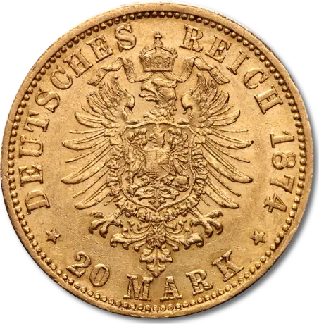 20 Mark Emperor Wilhelm I Prussia Gold Coin | 1871-1888