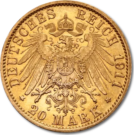 20 Mark Grand Duke Ernst Ludwig Hessia-Darmstadt | Gold | 1890-1915