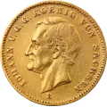 20 Mark Roi Johann Saxe | Or | 1872-1873