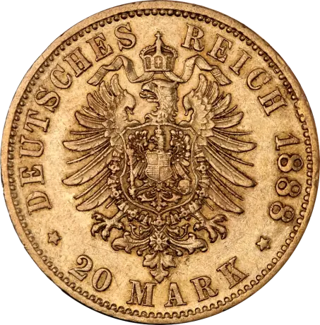 20 Mark King Otto Bavaria | Gold | 1886-1916