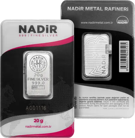 20g Silver Bar | Nadir Metal Rafineri