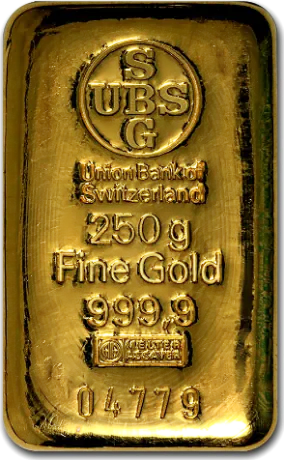 250g Gold Bar Circulated | UBS